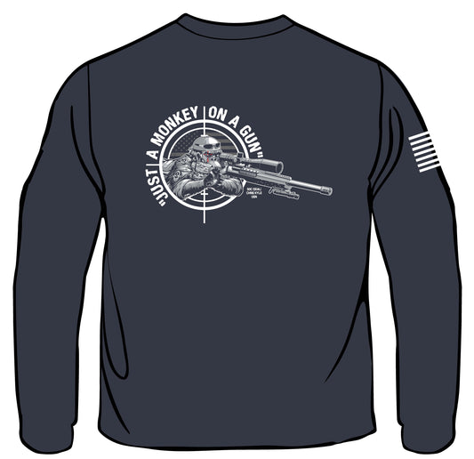 Monkey On A Gun-L/S T