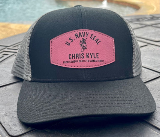 Cap-Cowboy Black/Grey Mesh/Pink Patch